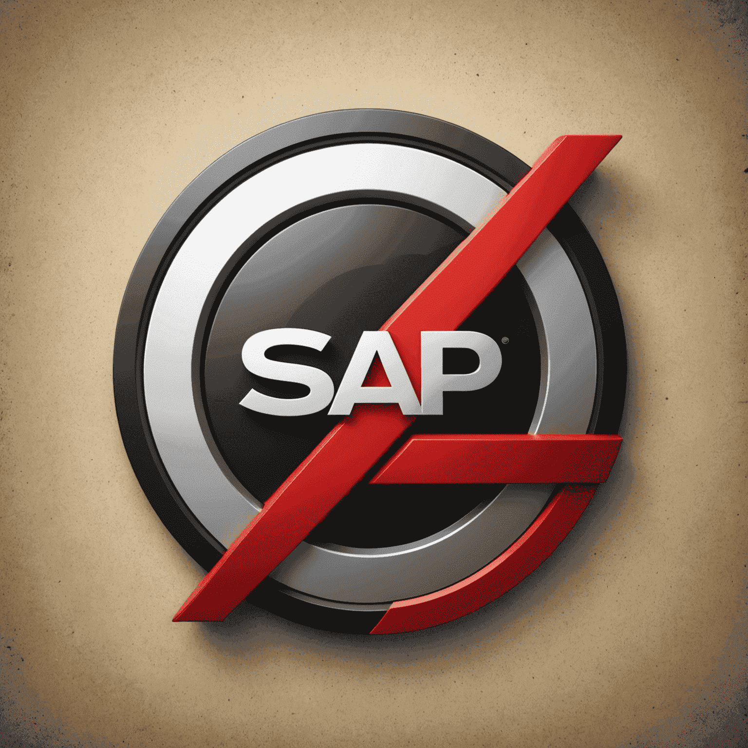 SAP logo with modern design incorporating red and black elements