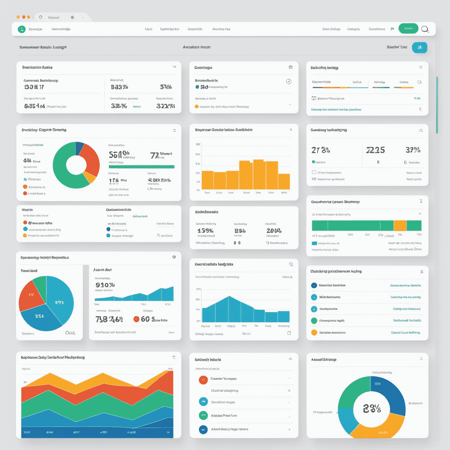 Dashboard showing AI-driven customer insights, including sentiment analysis, customer journey mapping, and predictive analytics